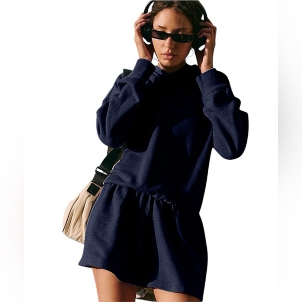 Free People Movement Such a Flirt Romper in Navy NWOT
